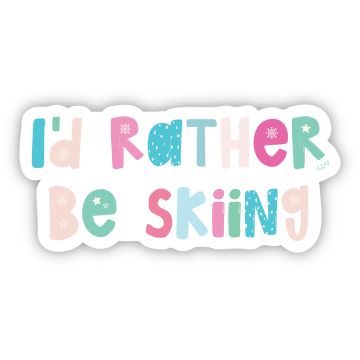 I'd Rather be Skiing Decal Sticker